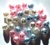 25 8mm Faceted Mix Pearl Glass Firepolish Beads